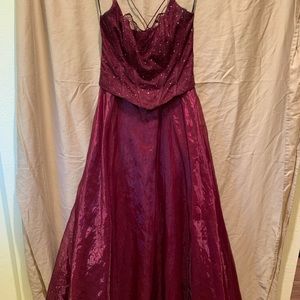 Formal burgundy dress